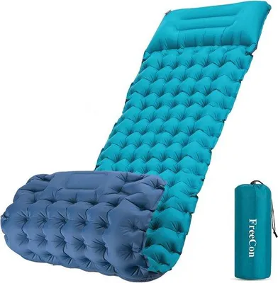 Immagine prodotto di Materasso gonfiabile leggero per una persona, blu/turchese, 10 cm