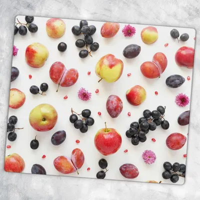 Produktbild von Glas-Herdabdeckplatten Glaskeramikkochfeld-Abdeckung Spritzschutz Glas 60 cm x 52 cm - Obst