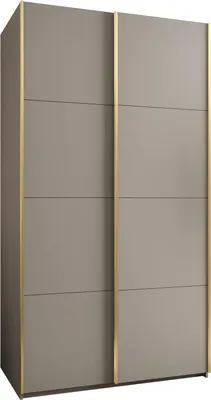 Produktbild von MEBLE KRYSPOL LUX 1 Kleiderschrank - 245,5x140x64cm - Kaschmir, Kaschmir, Gold