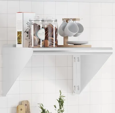 Obrázek produktu pro Maison Exclusive – nástěnná police 50 × 45 × 31 cm, stříbrná nerezová ocel