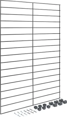 Produktbild von METALTEX 377010000 Mural Line Wandgitter 43 x 68 cm schwarz / Aufbewahrungssystem