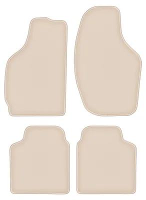 Produktbild von DURBAN Beige Velours-Fußmatten-Set für Daewoo Tico Schrägheck (1996-2001)