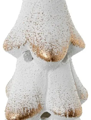 Immagine prodotto di Candeliere in Vetroceramica, bianco e oro, dimensioni 35 x 13 x 13 cm