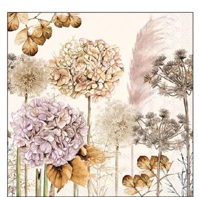 Produktbild von Ambiente Servetten 25cm Getrocknete Blumen