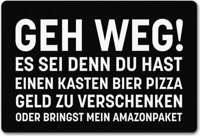 Produktbild von Geh weg Fußmatte in 40x60 cm ohne Rand mit witzigem Spruch