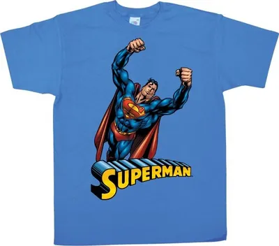 Produktbild von Superman Flying T-Shirt - Large - Blue