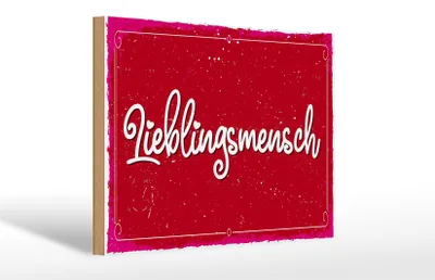 Produktbild von Holzschild Spruch 30x20cm Lieblingsmensch
