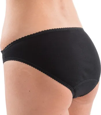 Produktbild von HERMKO 503288 Damen Mini-Slip mit Spitze, Farbe:schwarz, Größe:44/46 (L)