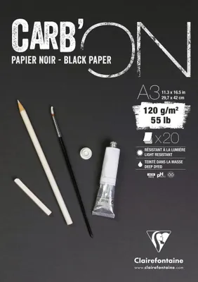 Produktbild von Clairefontaine 3329689750400, Kunstdruckpapierblock, 120 g/m², 20 Blätter