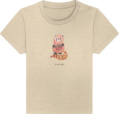 Produktbild von Mr. & Mrs. Panda Babyshirt Roter Panda 24. - 36. Monat - Natural Raw - Geschenk, Lustige Sprüche, Baby T-Shirt, Rot, Kinder Top, Herz,  Shirt, Liebling, Organic, Liebe