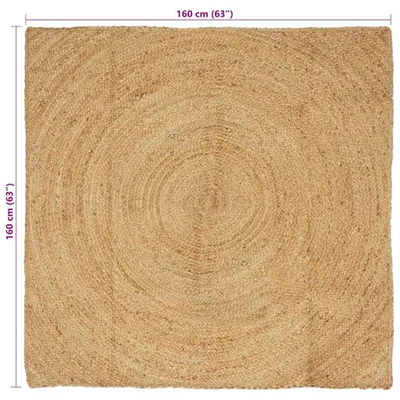 Zdjęcie produktu dla vidaXL Dywanik naturalny 160 x 160 cm z juty