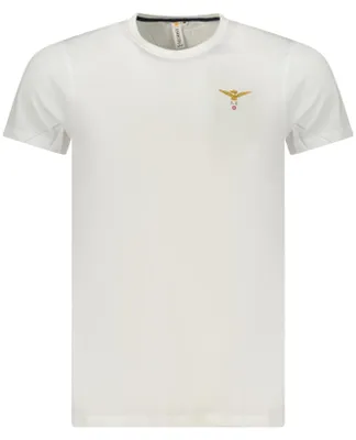 Produktbild von Weißes Herren Kurzarm-T-Shirt mit Rundhals und Logo-Druck