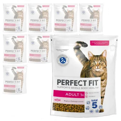 Zdjęcie produktu dla Perfect Fit Adult 1+ 10x750g Sucha Karma Dla Kotów Dorosłych Z Łososiem