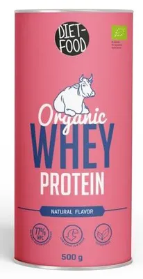 BIAŁKO SERWATKOWE NATURALNE (KONCENTRAT WPC 77) BIO 500 g - DIET-FOOD
