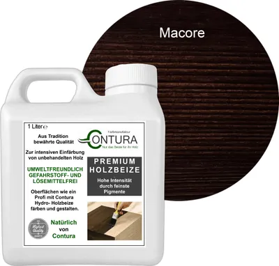 Produktbild von Contura 1 Liter Holzbeize Wasserbeize Möbel Farbe - Macore
