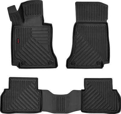 Productafbeelding van 3D rubberen autovloermatten - set autovloermatten - all-weather rubberen vloermatten - antislip en waterdichte autovloermatten - geschikt voor BMW Serie 3 E90/E91 (2004-2013)