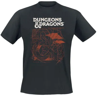 Produktbild von Dungeons and Dragons T-Shirt Herren D&D Sketch schwarz M