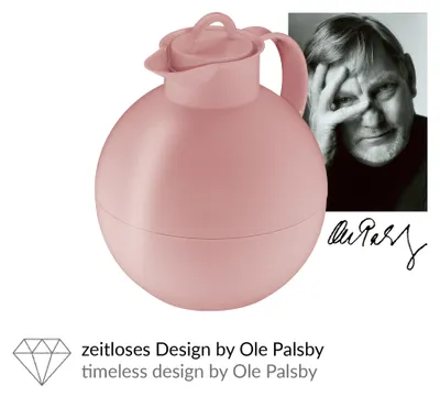 Produktbild von alfi KUGEL 0.94l alt rosa Isolierkanne Vakuum-Hartglas 12h heiß 24h kalt