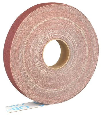 Image de Rouleau de papier abrasif, dimensions 2,5 cm x 25 m, grain 180, oxyde d'aluminium