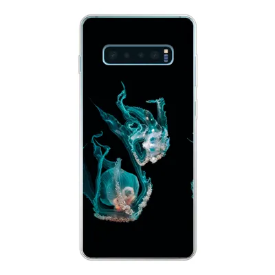 Produktbild von MuchoWow® Handyhülle Schutzhülle Hülle für Samsung Galaxy S10 Plus Quallen - Meerestiere - Schwarz Silikon Softcase Handy Hülle - Schutzhülle