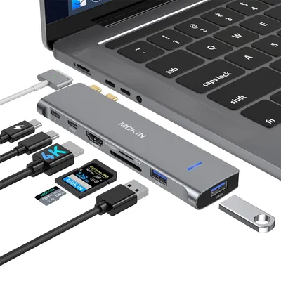 Produktbild von MOKiN MacBook Docking Station 2 Monitore USB C Hub 7 en 2 Multiport Adapter