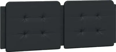 Image de Coussin de tête de lit Zadar noir 140 cm similicuir