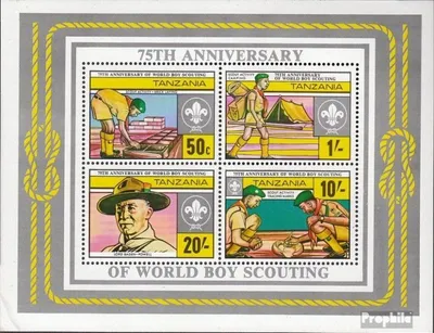 Produktbild von Briefmarken Tansania 1982 Mi Block29 (kompl.Ausg.) postfrisch Pfadfinderbewegung