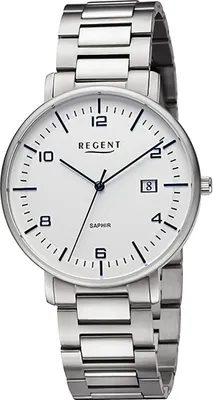 Obrázok produktu pre Regent kovové pánske náramkové hodinky quartz strieborný kovový náramok D2URF1521