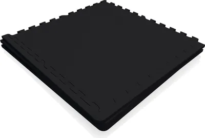 Produktbild von GORILLA SPORTS® Bodenschutzmatte - Set, 4 Stücke, 61x61 cm, EVA, Rutschfest, Schwarz - Bodenmatte, Schutzmatte, Puzzlematte, Fitness Unterlegmatte