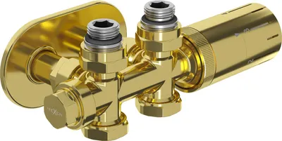 Immagine prodotto di Mexen G05 set termostatico angolare/dritto con mascherina R, Duplex, DN50, oro - W908-958-905-50