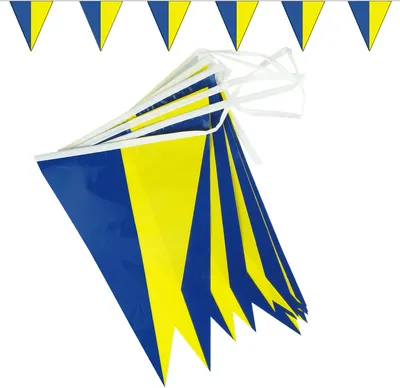 Produktbild von Goodymax® Wimpelkette 10 m DESIGN Blau-Gelb 2-farbig