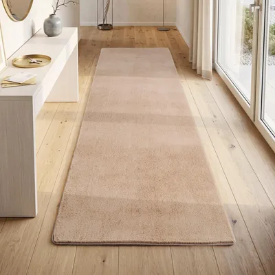 Obrázek produktu pro Homebyhome Pratelný Koberec s Krátkým Vlasem Protiskluzový a M?kký Moderní Jednobarevný Design do Obývacího Pokoje Ložnice, Velikost: 80x250 cm