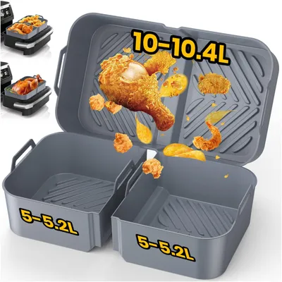 3er-Set Silikonformen für Heißluftfritteusen, 10,4 l