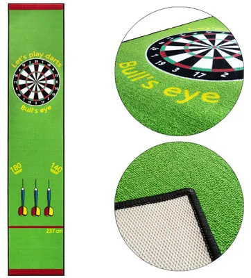 Immagine prodotto di Kingpower 290 x 60 cm Dart Torneo Freccetta Freccetta Tappeto Freccetta Tappetino Verde