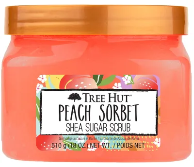 Produktbild von Tree Hut Peach Sorbet Shea Sugar Scrub, 450 ml, ultra-hydratisierend, Peeling