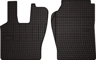Produktbild von Gummifußmatten passend für Scania Seria P (Lkw, Bj. 2004-) – schwarz, passgenau, mit Befestigungen set 2 Stk. - Gummi-Automatten