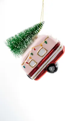 Produktbild von Caravan Camper Glas Weihnachtsschmuck Christbaumschmuck