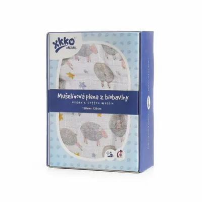 Obrázek produktu pro XKKO Organic biobavlněného plenka 120x120, Dreamy Sheeps