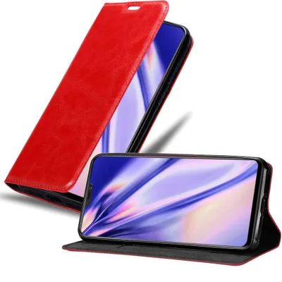 Produktbild von Cadorabo Hülle für Vivo X21 Schutz Hülle in Rot Handyhülle Etui Case Cover Magnetverschluss