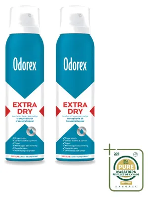 Obrázok produktu pre 2 x Antiperspirant-deodorant Odorex Extra Dry Regular, 150 ml - balenie (2 kusy)
