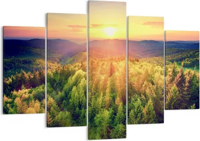 Produktbild von Bild auf Leinwand - Leinwandbild - Berge Natur - 150x100cm - Wand Bild - Wanddeko - Wandbilder - Leinwanddruck - Bilder - Kunstdruck - Wanddekoration - Leinwand bilder - Wandkunst - EA150x100-3697