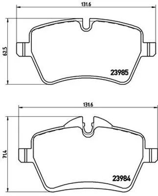 Produktbild von Brembo Bremsbelagsatz, Scheibenbremse Vorderachse P 06 051