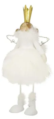 Produktbild von Engel-Figur in Weiß mit leuchtenden LED-Flügeln für die Weihnachtszeit