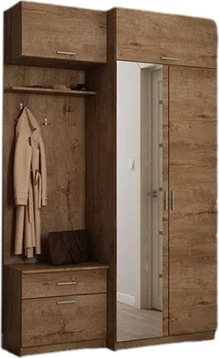 Produktbild von Meblast | Garderoben-Set 140 cm mit Spiegel - Flurmöbel mit Einlegeböden, Schubladen & Kleiderhaken | Lefkas-Eiche | Praktisch, Hochwertig