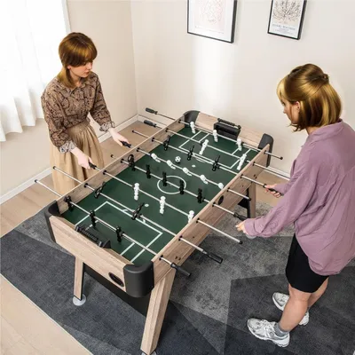 Productafbeelding van Voetbaltafel - Tafelvoetbalspel - Kickertafel - Speltafel - Biljarttafel - 2 Balls en 26 Kickers