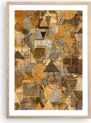 Produktbild von Gerahmtes Poster - Rahmen in heller Eiche - Abstraktion modern - 50x70 cm - Wand Bild - Wanddeko - Wandbilder - Wandposter - Bilderrahmen - Bilder - Kunstdruck - Wandbild - P2NPA50x70-4021