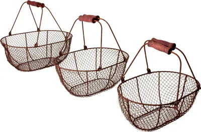 Produktbild von Esschert Design Drahtkörbe antikbraun 3-er Set; WB5
