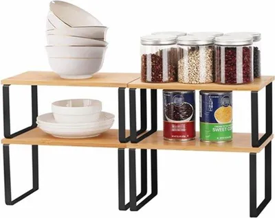 Image de Étagère de cuisine coulissante en bois pour les épices et la salle de bains