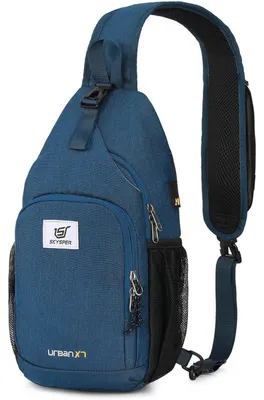 Produktbild von Brusttasche Schultertasche Herren Sling Bag Klein Crossbody Umhängetasche Blau