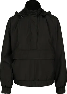 Zdjęcie produktu dla Damska kurtka wiatrówka Urban Classics Ladies Panel Pull Over Jacket, czarna – rozmiar S